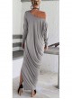 Elegant Long Relaxed Fit Sleeves Maxi Dress